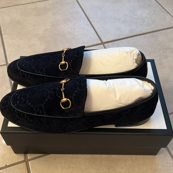 NWT Gucci Jordan Velvet GG Loafers - Picture 8 of 10